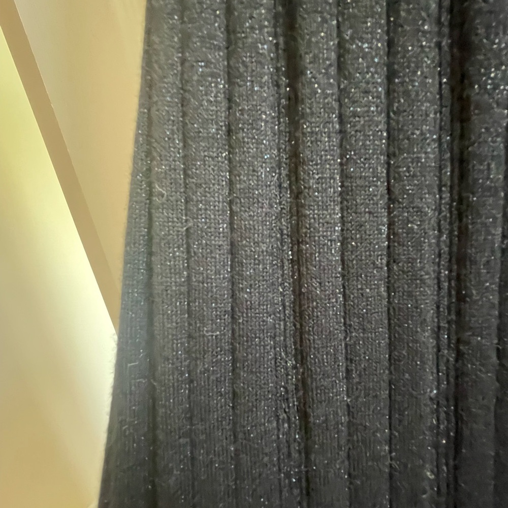 Express Black Ribbed Dress Crew Neck - Picture 3 of 3